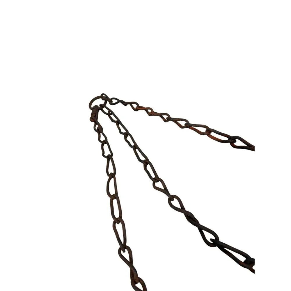 VINTAGE Antique bull or horse 3 piece leader neck chain Rust Primitive